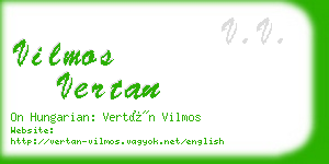 vilmos vertan business card